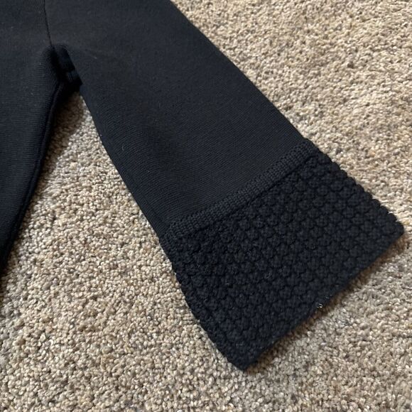 Cabi Cardigan Sweater Womans M Black Cropped Wool Jackie O 502 Lux Chic Collared - Picture 10 of 10